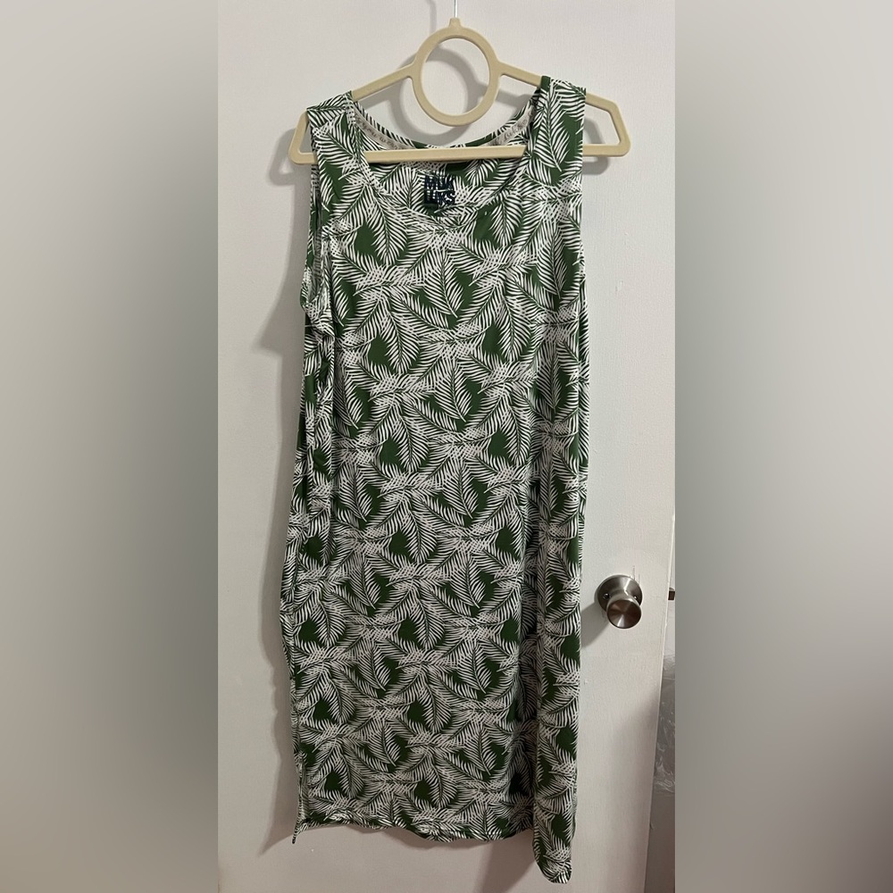 NWT MUK LUKS Original Cloud Knit Midi Dresses Palm XL Petite